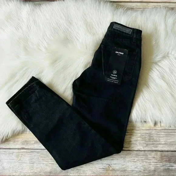 New GRLFRND The Devon Slim Boy High Rise Jeans Black Sz 24 - Picture 2 of 10